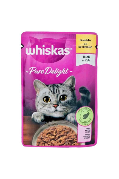 WHİSKAS POUCH PURE DELİGHT TAVUK ETLİ 85 GR WHİSKAS POUCH PURE DELİGHT TAVUK ETLİ 85 GR